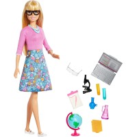 Barbie Blonde Hair Teacher Doll with Accessories for Kids Ages 3+