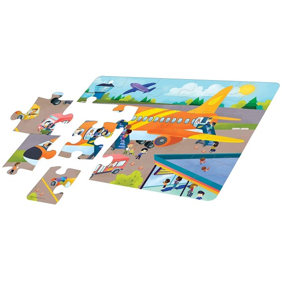 Frank Aeroplane 15 Pieces Floor Puzzle for 3 Year Old Kids and Above